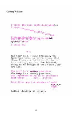 Coding Practice from OO: Typewriter Poems text.